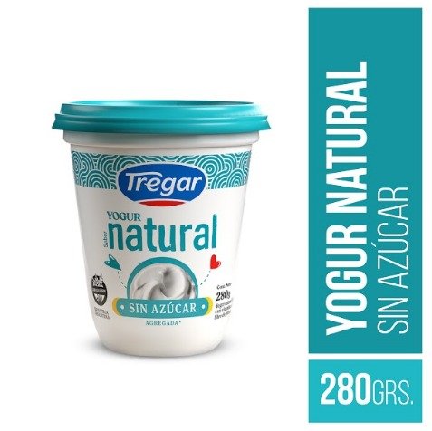 Yogur Ent. Natural Sin Azucar x 280 Gr. Tregar